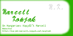 marcell kopjak business card